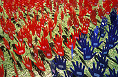 Australia, south Australia, SA, adelaide, rymill park, pattern, patterns, reconcile, reconciliation, Australian artists against racism, AAAR, Native title and reconciliation, native title, native titles, ANTAR, aboriginal, aboriginals, aborigine, aborigines, racism, racist, hand, hands, sea of hands, indigenous, indigenous people, indigenous australians, torres strait islanders.