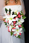 People, woman, women, female, females, marriage, marriages, wedding dress, wedding dresses, dress, dresses, wedding, weddings, bride, brides, fashion, dress, dresses, ceremony, ceremonies, flower, flowers, bouquet, bouquets, cut flowers, lilium, liliums, white, white flower, white flowers.