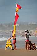 Australia, qld, queensland, surfers paradise, gold coast, beach, beaches, lifesaver, lifesavers, lifesaving, flag, flags, safety, lifeguard, lifeguards, family, families, woman, women, female, females, people, man, men, male, males, occupation, occupations.