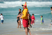Australia, qld, queensland, surfers paradise, gold coast, beach, beaches, lifesaver, lifesavers, lifesaving, safety, man, men, male, males, occupation, occupations.
