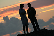 Australia, people, man, men, male, males, coast, coasts, silhouette, silhouettes.