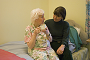 People, woman, women, aged care, aged care facility, aged care facilities, female, females, old, aged, coffee, tea, cup of coffee, cups of coffee, cup of tea, cups of tea, elderly, old woman, old women, elderly woman, elderly women, pensioner, pensioners, nursing home, nursing homes, bedroom, bedrooms, bed, beds, indoors, cup, cups, cup of tea, cups of tea, tea, Australia, Sport pictures, Sports, balloon images, hot air balloons