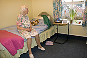 People, woman, women, people, woman, women, aged care, aged care facility, aged care facilities, female, females, old, aged, elderly, old woman, old women, elderly woman, elderly women, pensioner, pensioners, nursing home, nursing homes, bedroom, bedrooms, bed, beds, indoors, Australia, Sport pictures, Sports, balloon images, hot air balloons