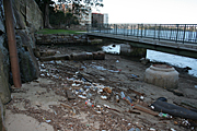 Australia, New South Wales, sydney, kirribilli, low tide, tide, tides, tidal, Pollution, pollute, pollutants, polluting, water, water pollution, waterway, waterways, rubbish, garbage, environmental damage, littered, litter, litters, littering.