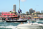 Australia, New South Wales, sydney, Australia Day, Celebration, Celebrations, Australia day celebrations, people, ferry, ferries, boat, boats, boating, vehicle, vehicles, sign, signs, opera house, sydney opera house, flag, flags, australian, australian flag, australian flags.