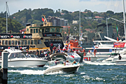 Australia, New South Wales, sydney, Australia Day, Celebration, Celebrations, Australia day celebrations, people, ferry, ferries, boat, boats, boating, vehicle, vehicles, vehicle, vehicles, sign, signs, flag, flags, australian, australian flag, australian flags.