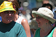 Australia, New South Wales, sydney, Australia Day, Celebration, Celebrations, Australia day celebrations, people, hat, hats, couple, couples, man, men, male, males, female, females.