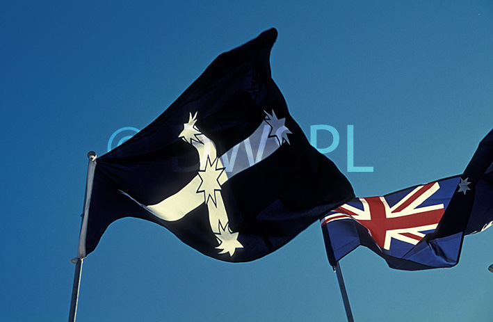 stock photo image: Flag, flags, australian, australian flag, australian flags, eureka, eureka flag, eureka flags.