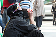Australia, vic, victoria, melbourne, flinders street station, people, man, men, global warming, protest, protests, protestor, protestors, demonstration, demonstrations, mask, masks.