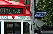 Australia, Victoria, Vic, Melbourne, transport, transportation, vehicle, vehicles, tram, trams, sign, signs.