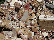 Industry, demolition industry, house demolition, house demolitions, house demolishing, house, houses, housing, demolition site, demolition sites, site, sites, demolition, demolish, demolishes, demolishing, rubble, brick, bricks, AB67,