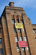 Architecture, museum, museums, art, art museum, art museums, museum of contemporary art, contemporary, window, windows, sign, signs, clock, clocks, aboriginal, aboriginies, land rights, sign, signs, protest, protests.