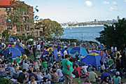 Australia, New South Wales, sydney, new year, harbour, harbours, sydney harbour, crowd, crowds, tent, tents.