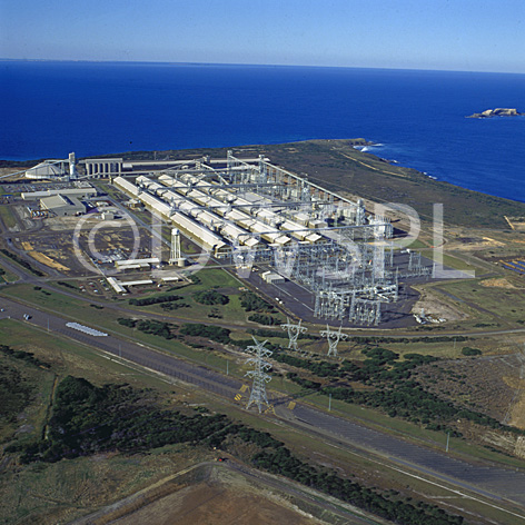 stock photo image: Australia, vic, victoria, portland, Alumina, Alumina smelter, Alumina smelters, smelter, smelters, Aluminium production, Aluminium, Comalco, Aluminium plant, Aluminium plants, refinery, refineries, smoke, pollution, air pollution, pollute, pollutes, polluting.