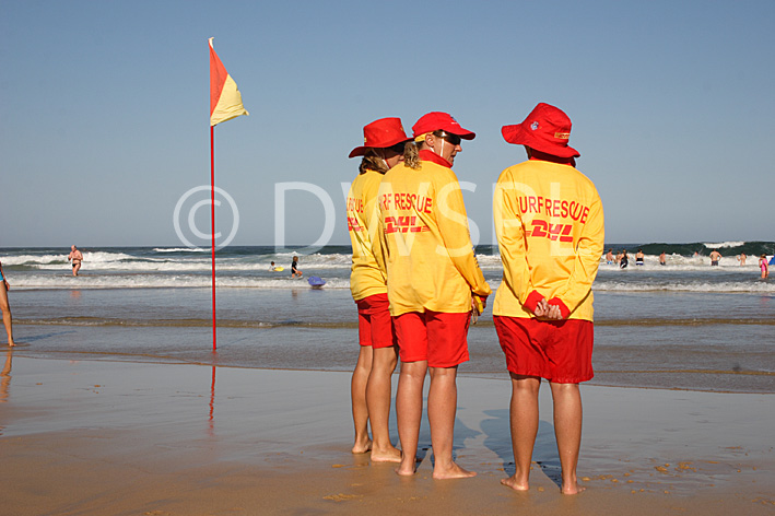 stock photo image: Australia, New South Wales, sydney, manly, manly beach, beach, beaches, coast, coasts, coastline, coastlines, lifeguard, lifeguards, occupation, occupations, flag, flags, RDEO81,