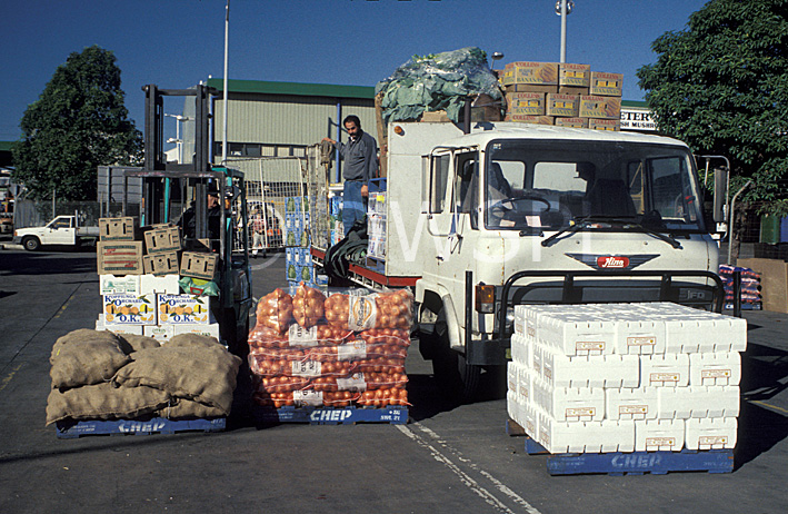 stock photo image: Australia, nsw, sydney, flemington, flemington markets, market, markets, transport, truck, trucks.