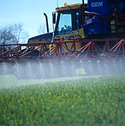 Agriculture, crop, crops, barley, barley crop, barley crops, barley field, barley fields, cereal grain, cereal crop, cereal crops, machinery, farm machinery, tractor, tractors, spray, sprays, spraying.