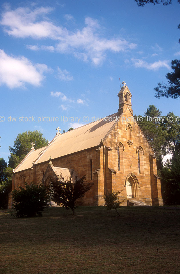 stock photo image: Australia, New South Wales, southern highlands, berrima, saint francis, francis, saint francis, saint, saints, st francis xavier, church, churches, architecture, gothic, gothic architecture, religion, religious building, religious buildings, xavier.