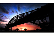 Australia, New South Wales, Sydney, Architecture, arch, arches, archway, archways, Sydney Harbour Bridge, Sydney Harbor Bridge, harbour bridge, bridge, bridges, mood, mood scene, mood scenes, sunset, sunsets, sunrises and sunsets.