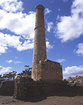 Australia, SA, South Australia, Yorke Peninsula, Moonta, mine, mines, copper, copper mine, copper mines, copper mining, Moonta Mining Company, ruin, ruins, chimney, chimneys, cloud, clouds, ruin, ruins.