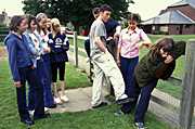 People, child, children, puberty, Teenager, Teenagers, Teenage girl, Teenage girls, female, females, girl, girls, adolescent, adolescents, boy, boys, teenage boy, teenage boys, bully, bullies, bullying, fence, fences, Australia, Sport pictures, Sports, balloon images, hot air balloons