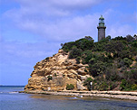 Australia, Victoria, Vic, Queenscliffe, Lighthouse, Lighthouses, lightstation, lightstations, Blacklight Lighthouse, Black Light Lighthouse, Navigation, Navigational Aids, coast, coasts, coastline, coastlines, coastal, water, cliff, cliffs.