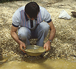 Man, Men, Male, Males, pan, pans, panning, gold pan, gold pans, gold panning, gold panner, gold panners, panning for gold, gold, creek, creeks, stream, streams, australia, outdoors, water, outdoors.