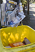 Rubbish, garbage, recycle, recycles, recycling, container, containers, paper, newspaper, newspapers, cardboard, box, boxes, cardboard box, cardboard boxes, bin, bins, Australia, Sport pictures, Sports, balloon images, hot air balloons