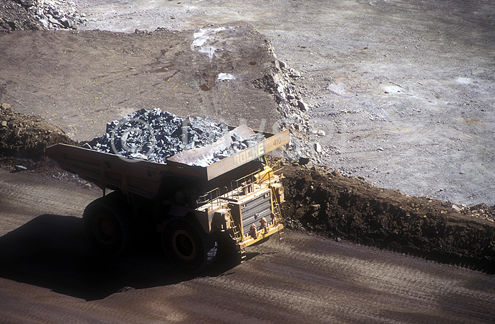 stock photo image: Australia, WA, Western Australia, mine, mines, mining, goldfields, gold mine, gold mines, gold mining, Kalgoorlie, Boulder, open cut, open cut mine, open cut mines, open cut mining, truck, trucks, dump truck, dump trucks.