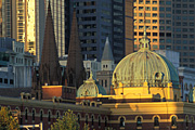 Australia, Vic, Victoria, Melbourne, architecture, skyscraper, skyscrapers, highrise, highrise building, highrise buildings, dome, domes, spire, spires, steeple, steeples, roof, roofs, rooves, FF25,