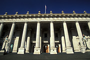 Australia, vic, victoria, melbourne, spring street, parliament house, parliament houses, government, architecture, column, columns, pillar, pillars, flag, flags, step, steps, FF25,