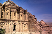 Jordan, Middle East, Middle Eastern country, Middle Eastern Countries, Petra, monastery, monasteries, architecture, religion, religious, religious building, religious buildings, pillar, pillars, column, columns, desert, deserts, window, windows.
