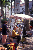 Europe, spain, barcelona, artist, artists, paint, painting, tourist, tourists, tourism, tourism industry, art, painter, painters, la ramblas, FF25,