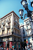 Europe, spain, barcelona, umbrella, umbrella building, architecture, la ramblas, FF25,