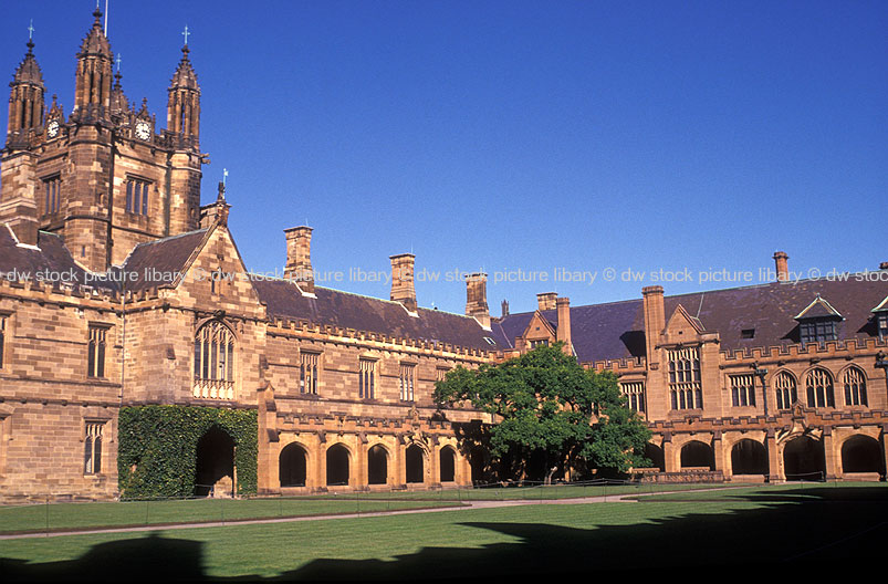 stock photo image: Australia, new South Wales, nsw, sydney, sydney university, university of sydney, university, universities, quadrangle, quadrangles, architecture, education, DFF, DFFEDUC.