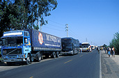 Peru, ica, transport, transportation, vehicle, vehicles, truck, trucks, vehicle, vehices, heavy vehicle, heavy vehicles, roadblock, roadblock, roadblocks, road block, road blocks, strike, strikes, farmer, farmers, road, roads, sealed road, sealed roads, sign, signs.