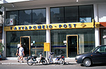 Greece, Europe, Southern Aegean, Southern Aegean region, meteora, the meteora, kalambaka, postoffice, postoffices, post office, post offices, sign, signs, mail, communications.