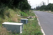 Pollution, rubbish, dumping, road, roads, garbage, sealed road, sealed roads.