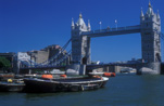 Europe, Western Europe, UK, Britain, British Isles, England, United Kingdom, Great Britain, London, bridge, bridges, tower bridge, river, water, water scene, water scenes, thames, thames river, the thames, sky, skies, blue sky, blue skies.