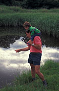 People, child, children, parent, parents, parenting, parenthood, father, fathers, water, pond, ponds, river, rivers, creek, creeks, family, families, Australia, Sport pictures, Sports, balloon images, hot air balloons
