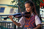 People, child, children, female, females, girl, girls, child playing musical instrument, children playing musical instruments, musical instrument, musical instruments, violin, violins, violin player, violin players, violin playing, music, string, stringed, string instrument, string instruments, stringed instrument, stringed instruments, indoors, violinist, violinists, busker, buskers, busking,