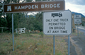 Australia, New South Wales, sydney, architecture, bridge, bridges, hampden, hampden bridge, sign, signs, truck, trucks, heavy vehicle, heavy vehicles.