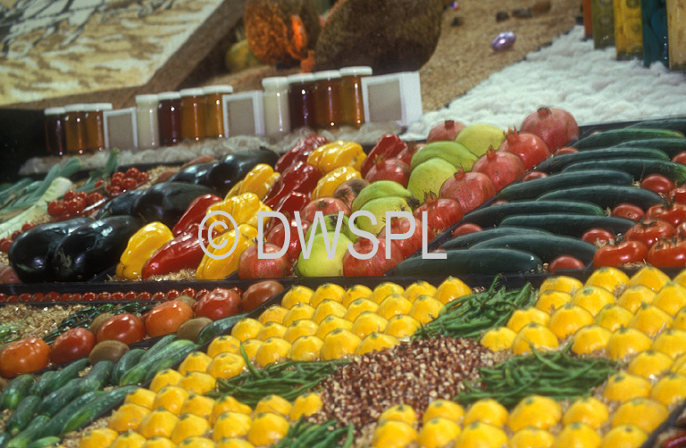 A ROYALTY FREE IMAGE OF: PRODUCE DISPLAY AT THE ROYAL EASTER SHOW 