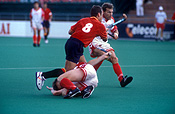 Australia, Sport pictures, Sports, hockey, hockey game, hockey games, man, men, male, males, outdoors, goal post, run, runs, running, runner, runners.