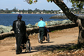 Australia, people, disabled, disabled people, handicapped, handicapped people, man, men, male, males, wheelchair, wheelchairs.