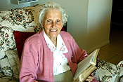 Australia, people, woman, women, female, females, old woman, old women, elderly woman, elderly women, old, aged, elderly, retire, retiree, retirees, retirement home, retirement homes, retirement village, retirement villages, bible, bibles, holy bible, holy bibles, read, reads, reading, book, books, paper.