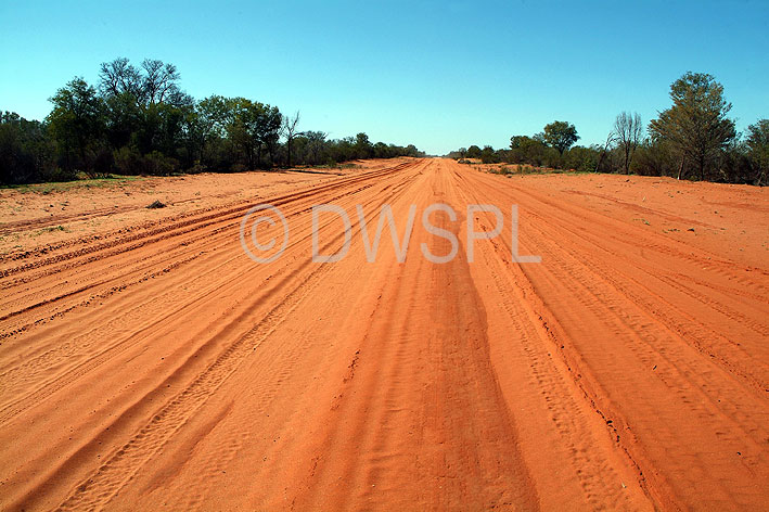 stock photo image: Australia, New South Wales, road, roads, unsealed, unsealed road, unsealed roads, dirt road, dirt roads, outback, australian outback, outback australia.