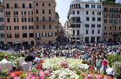 Europe, Italy, Italian, architecture, Rome, spanish, spanish steps, people, crowd, crowds, FF25,
