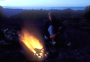 Australia, vic, victoria, camp, camps, camping, man, men, male, males, fire, fires, flame, flames, camp fire, camp fires, HOL08,
