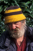 People, man, men, male, males, portrait, portraits, homeless, homeless people, homeless man, homeless men, derelict, derelicts, australia, sydney, nsw, new South Wales, hat, hats, beard, beards, alcoholic, alcoholics, hat, hats.